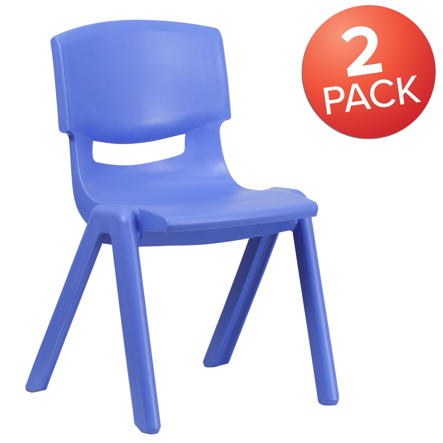 2PK Blue Plastic Stack Chair 2-YU-YCX-005-BLUE-GG