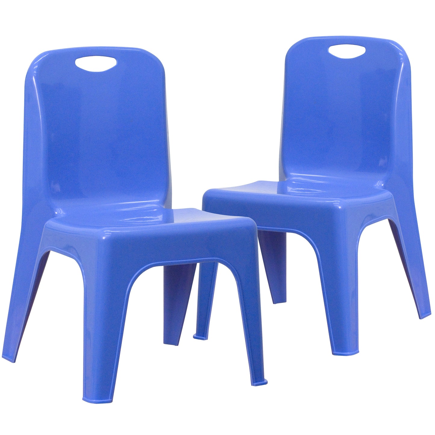 2PK Blue Plastic Stack Chair 2-YU-YCX-011-BLUE-GG