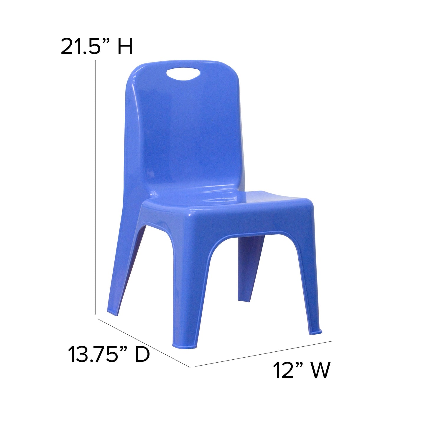 2PK Blue Plastic Stack Chair 2-YU-YCX-011-BLUE-GG