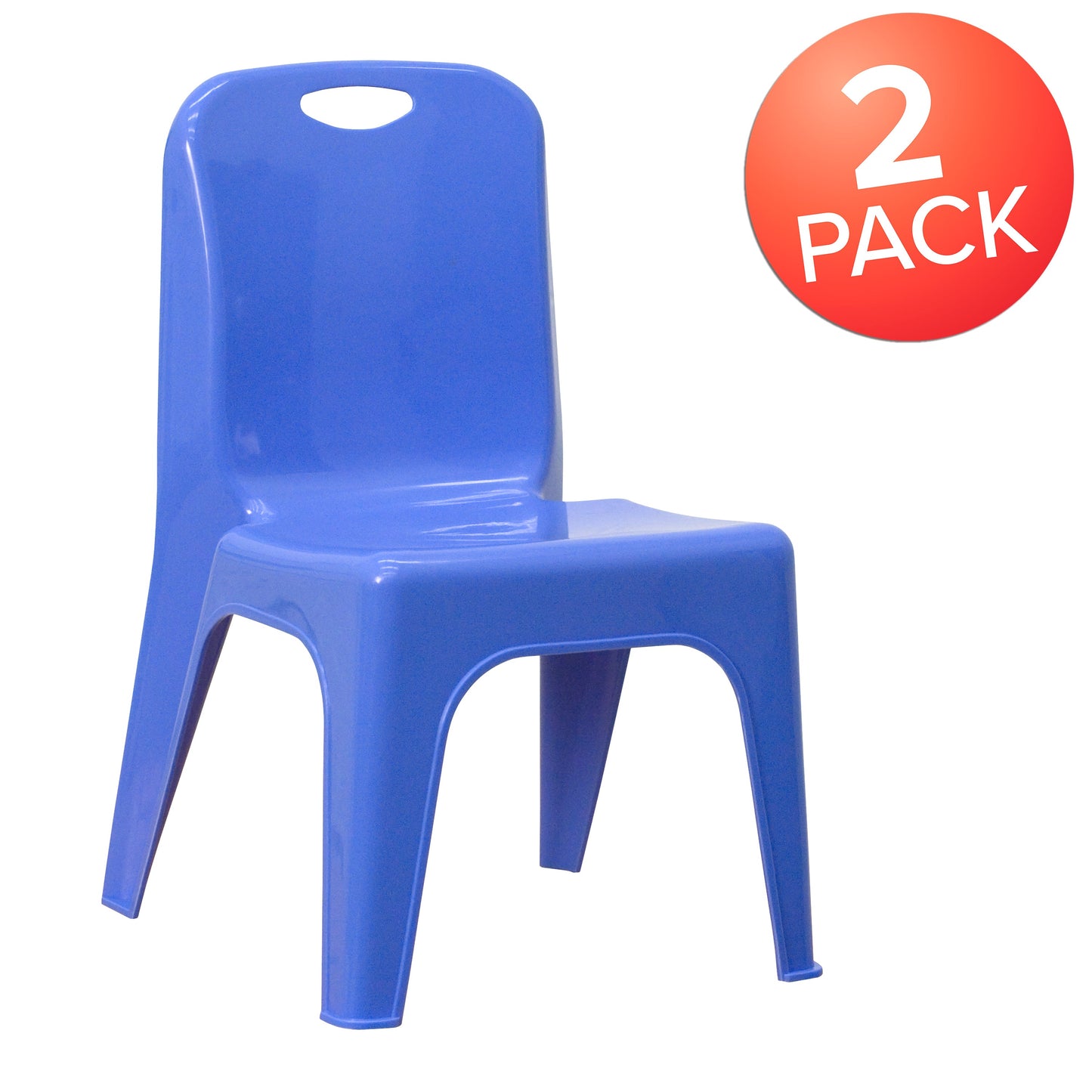 2PK Blue Plastic Stack Chair 2-YU-YCX-011-BLUE-GG