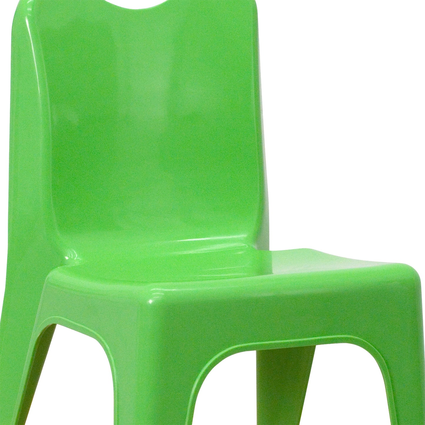 2PK Green Plastic Stack Chair 2-YU-YCX-011-GREEN-GG