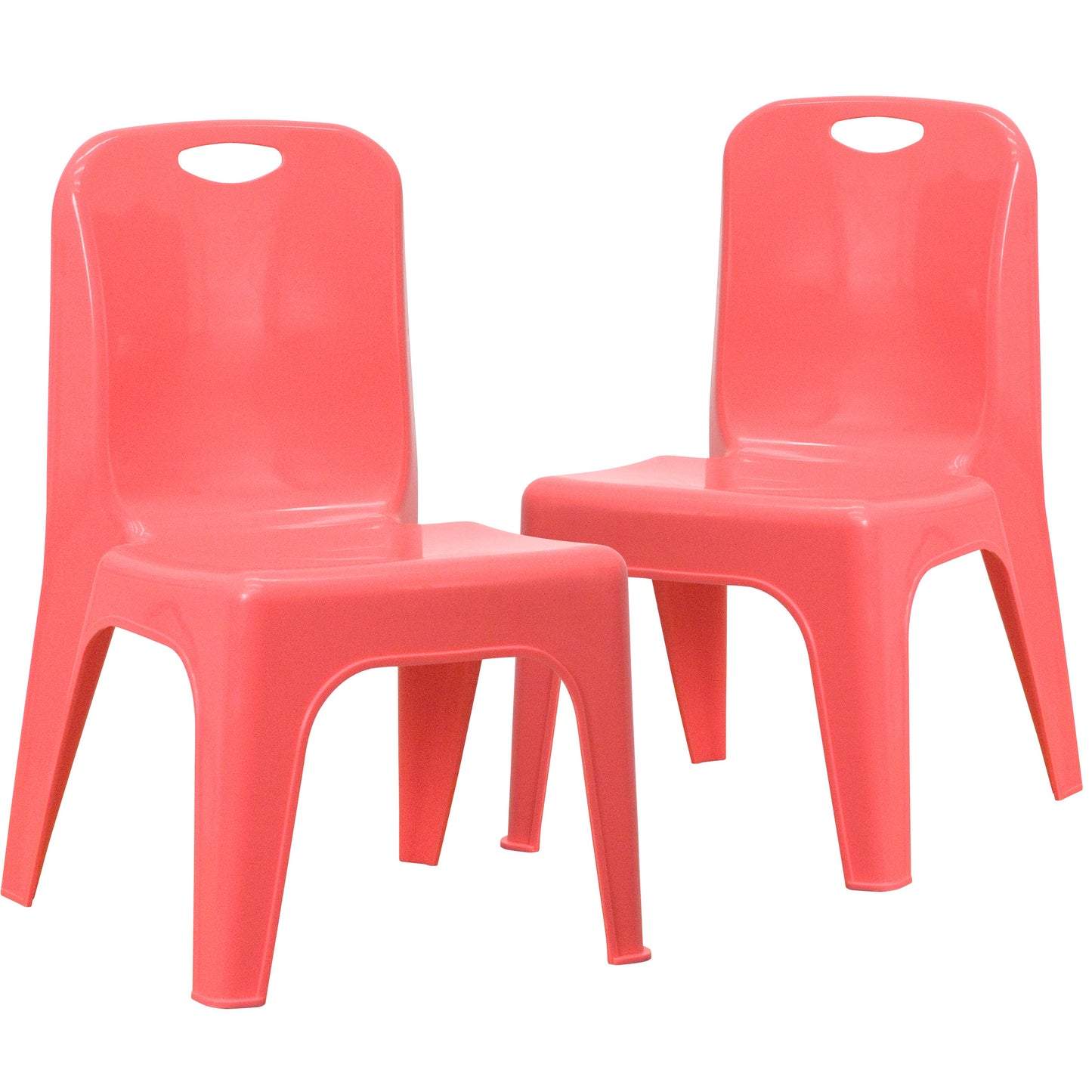 2PK Red Plastic Stack Chair 2-YU-YCX-011-RED-GG