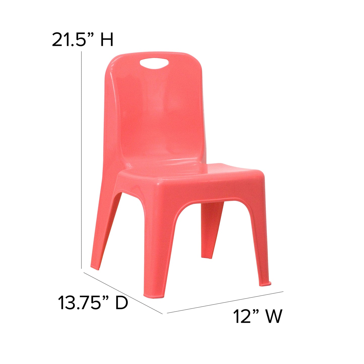 2PK Red Plastic Stack Chair 2-YU-YCX-011-RED-GG