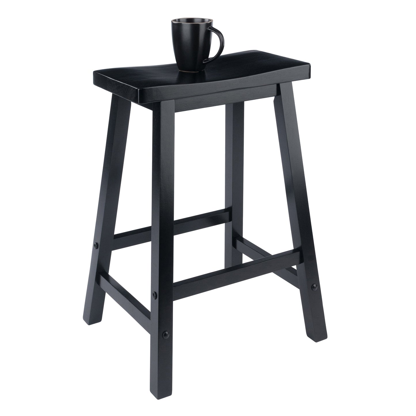 Satori Saddle Seat Counter Stool, Black