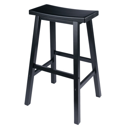 Satori Saddle Seat Bar Stool, Black