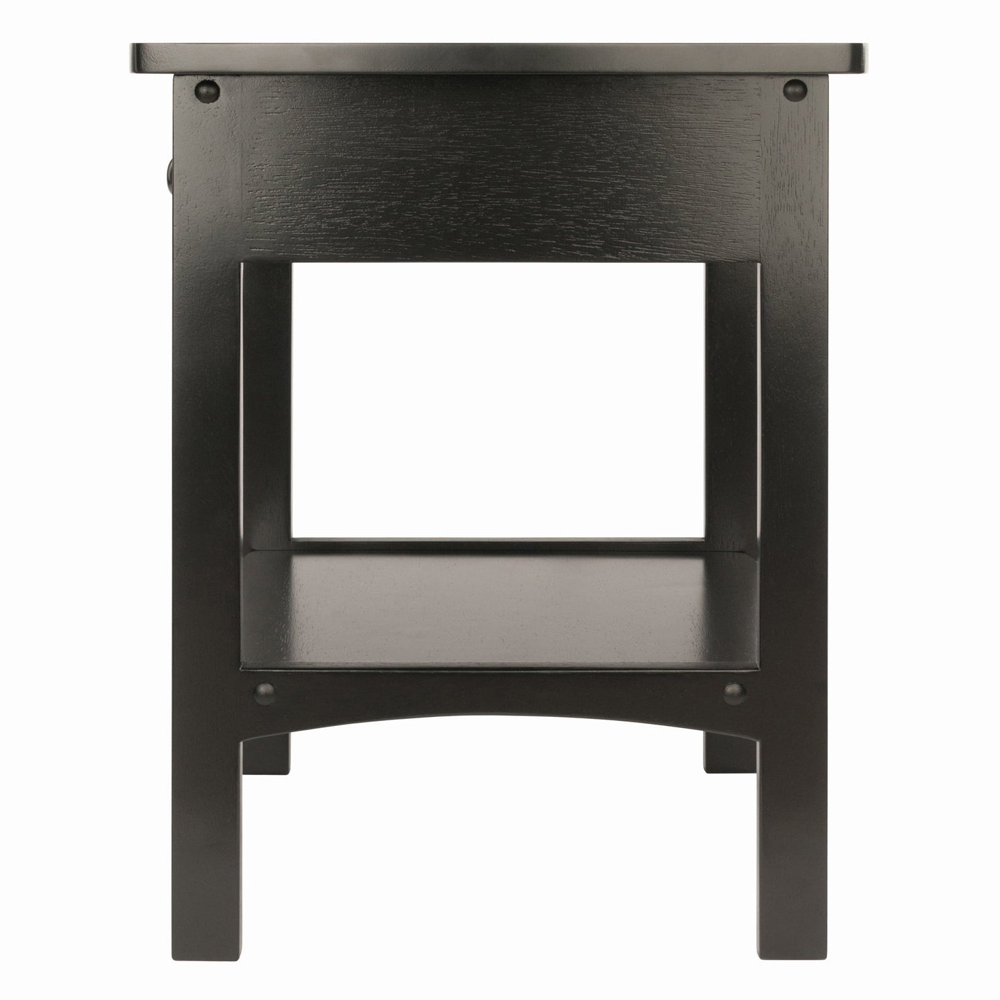 Claire Curved Accent Table, Nightstand, Black