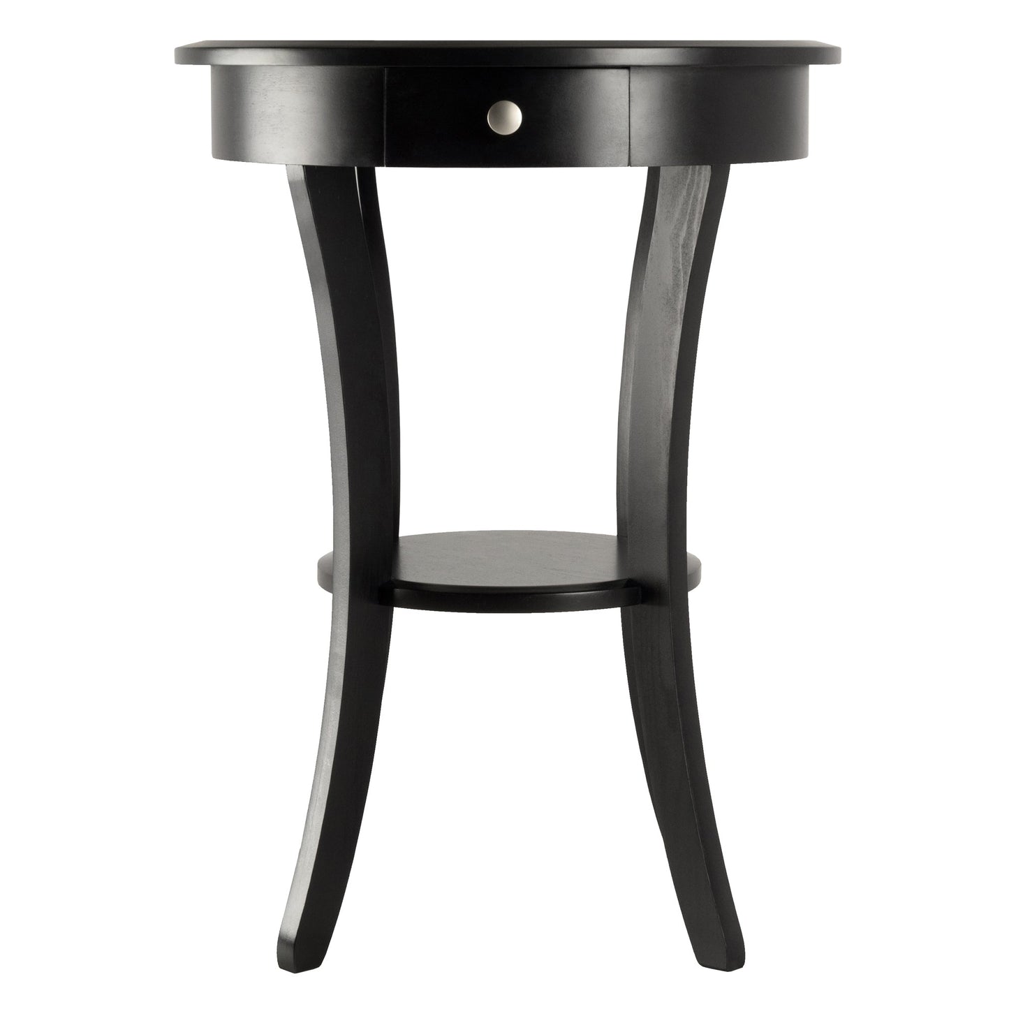 Sasha Round Accent Table, Black