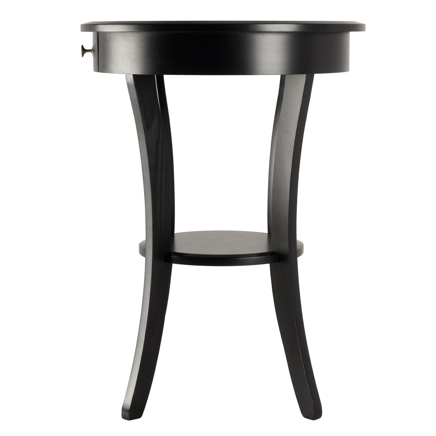 Sasha Round Accent Table, Black