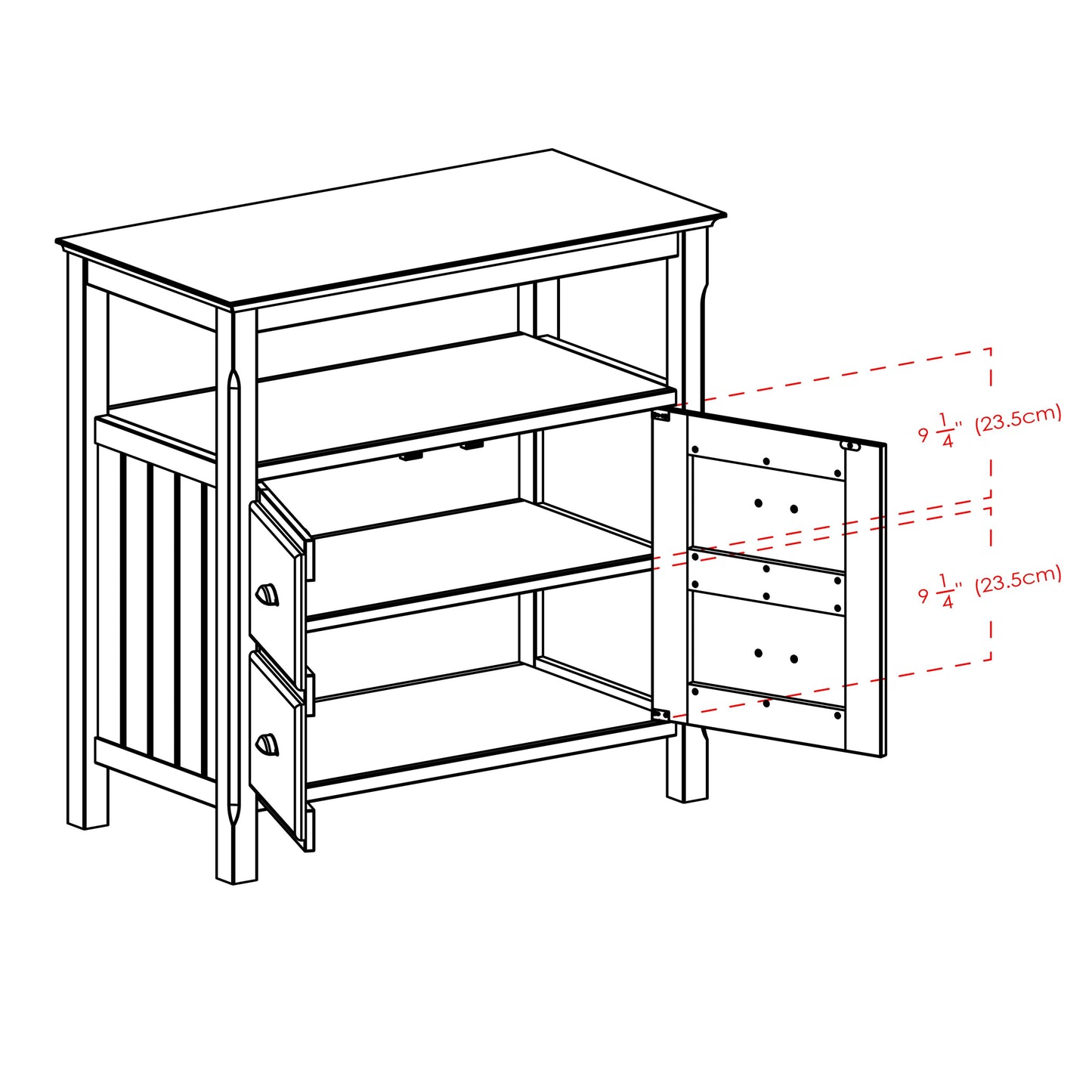 Timber Buffet Cabinet, Black