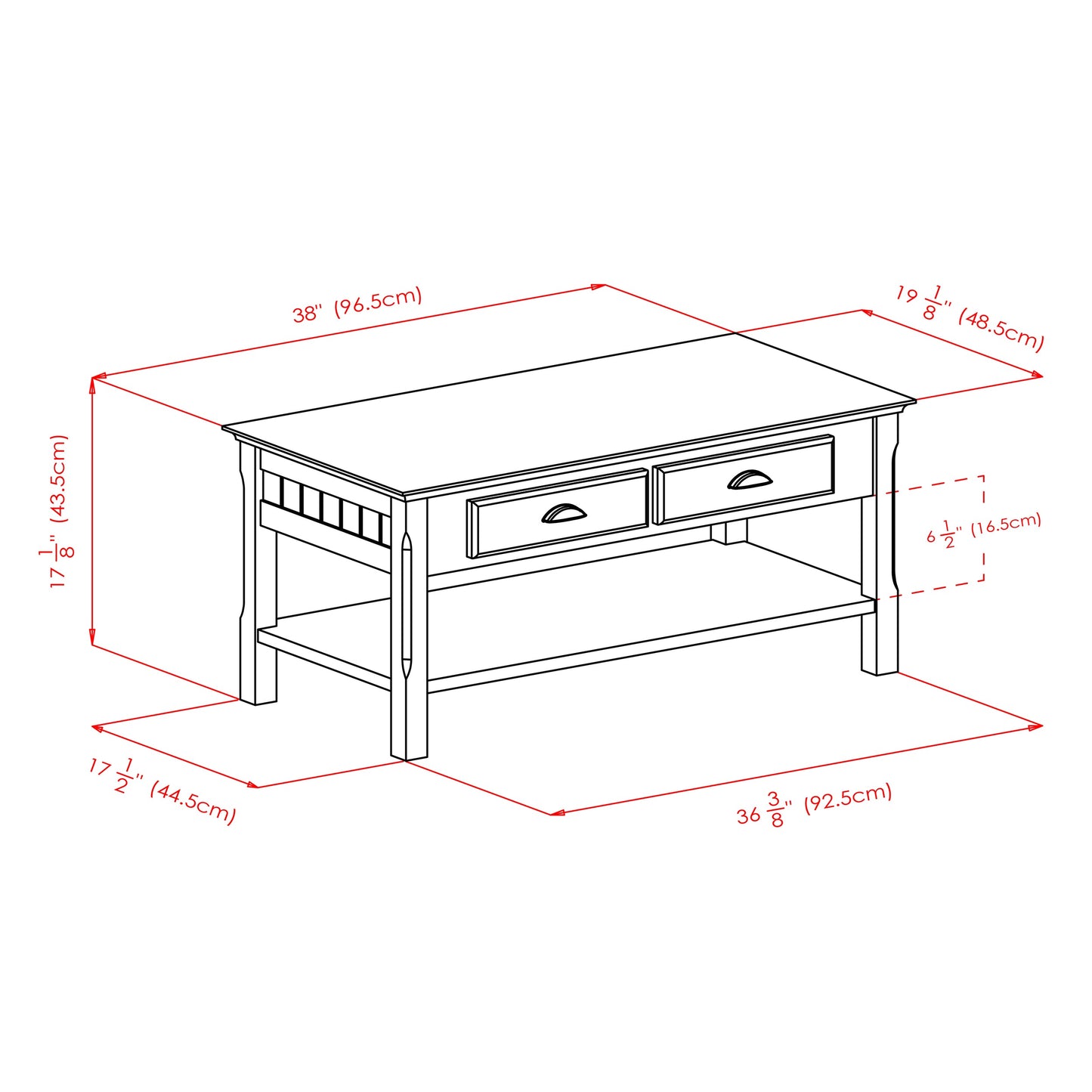 Timber Coffee Table, Black