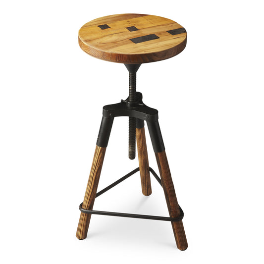 Hinton Reclaimed Wood  25.5"  Swivel Bar Stool in Multi-Color  2048025