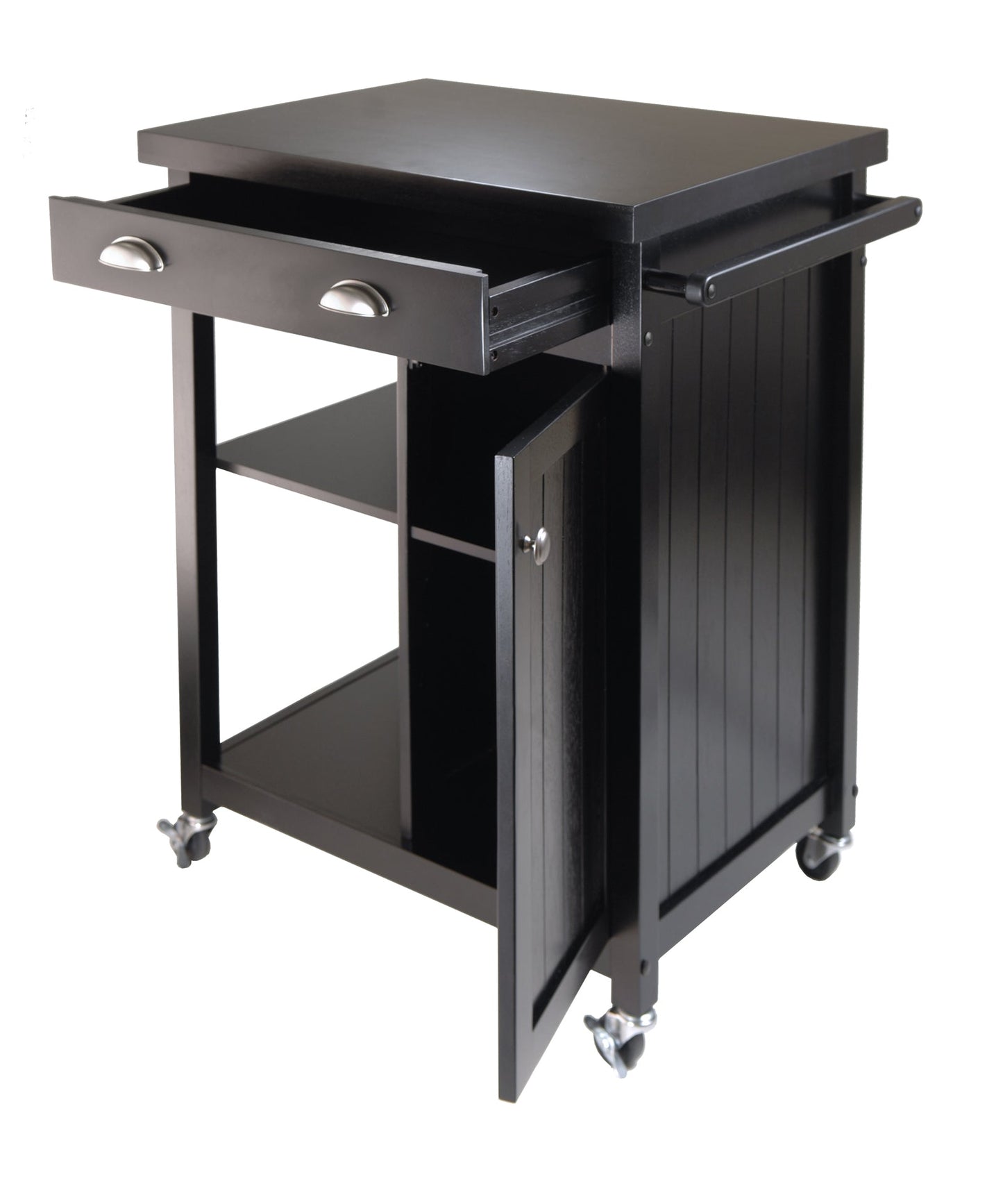 Timber Kitchen Cart, Black