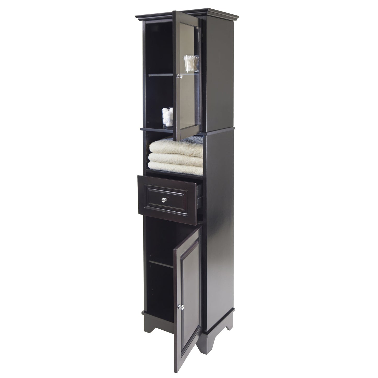 Alps Tall Storage Cabinet, Black