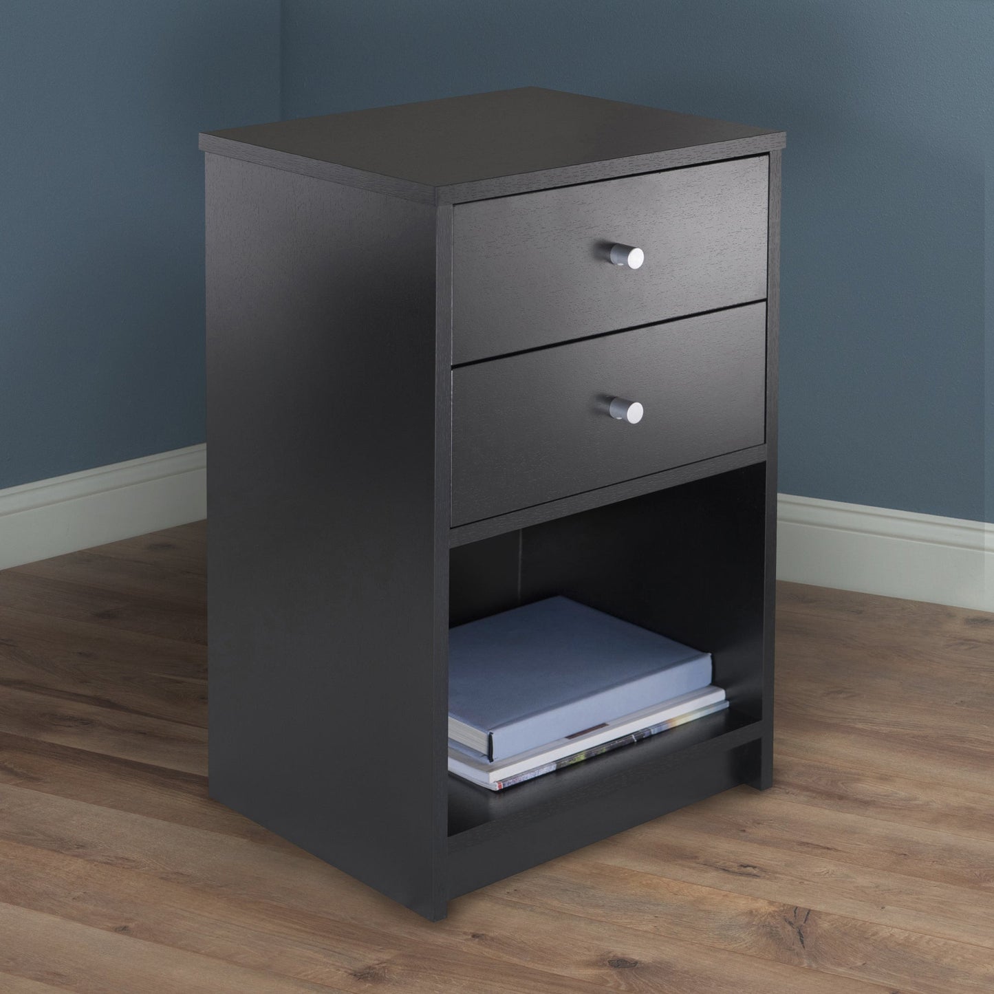 Ava Accent Table, Nightstand, Black