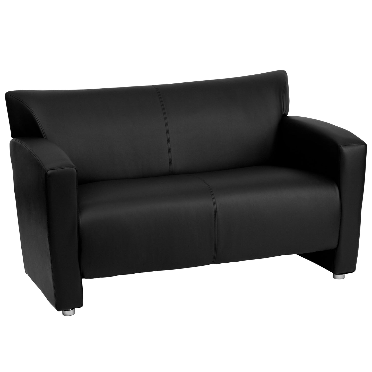 Black Leather Loveseat 222-2-BK-GG