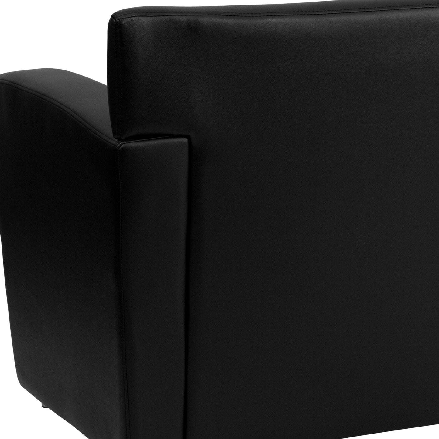 Black Leather Loveseat 222-2-BK-GG