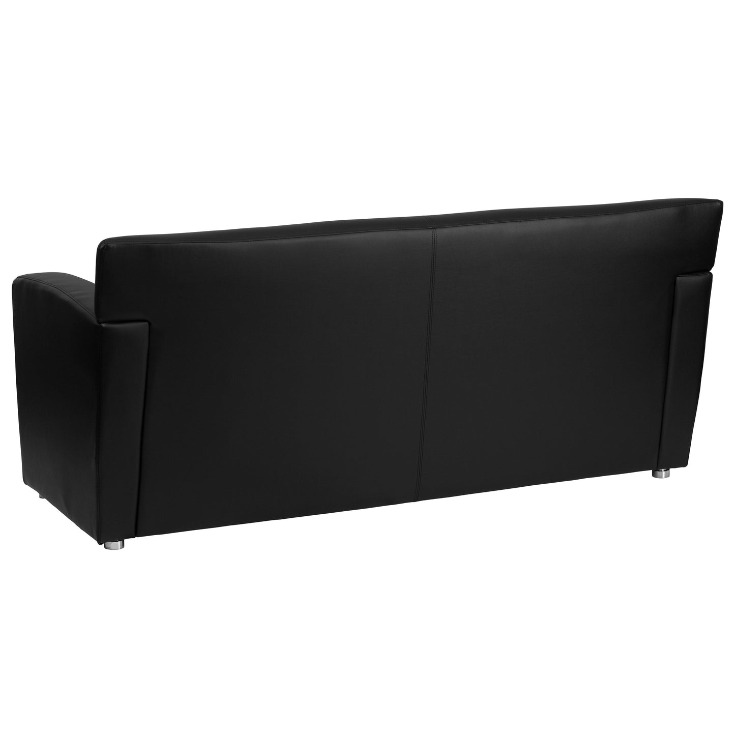 Black Leather Sofa 222-3-BK-GG