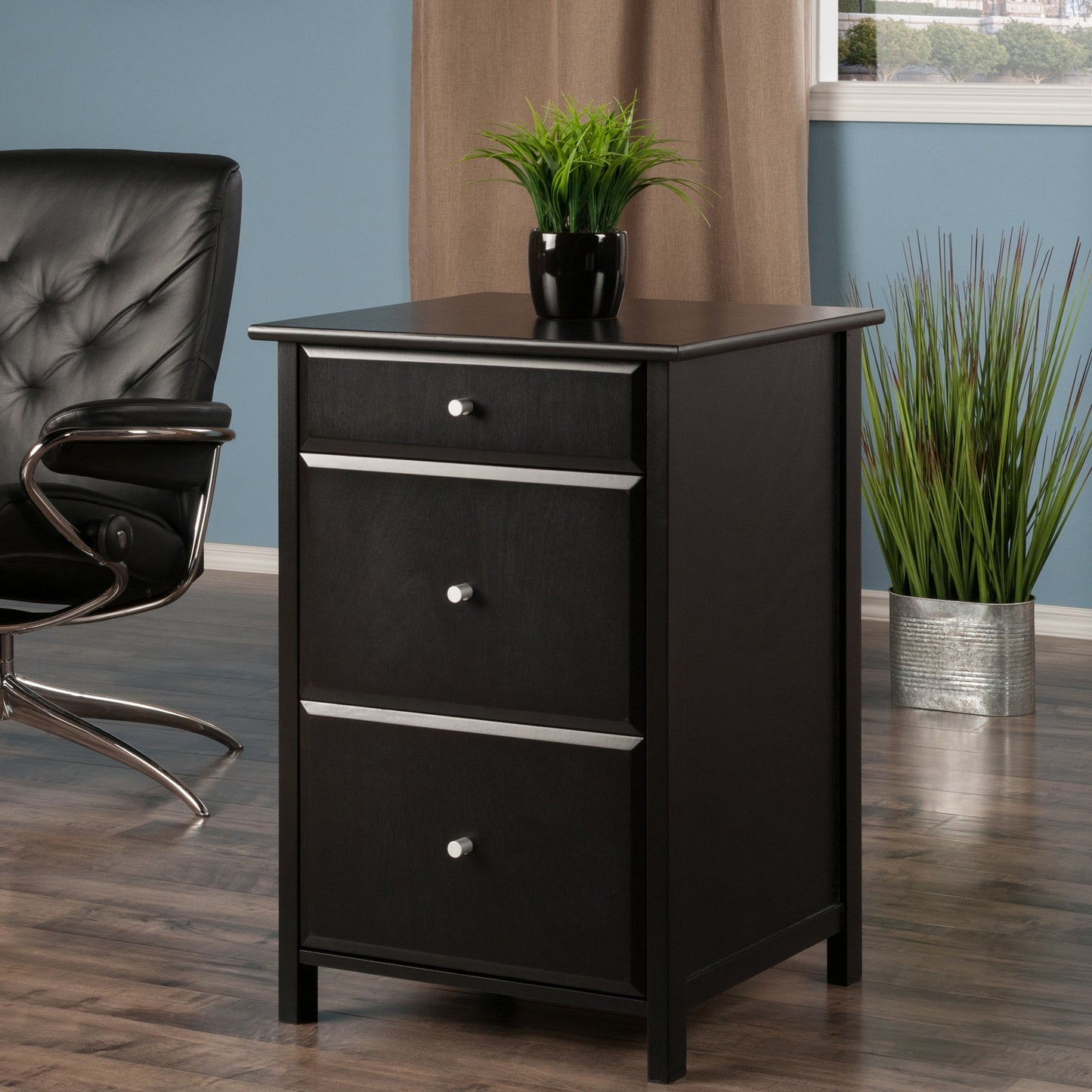 Delta Home Office File Cabinet, Black