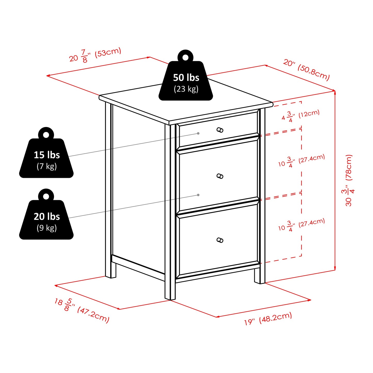 Delta Home Office File Cabinet, Black