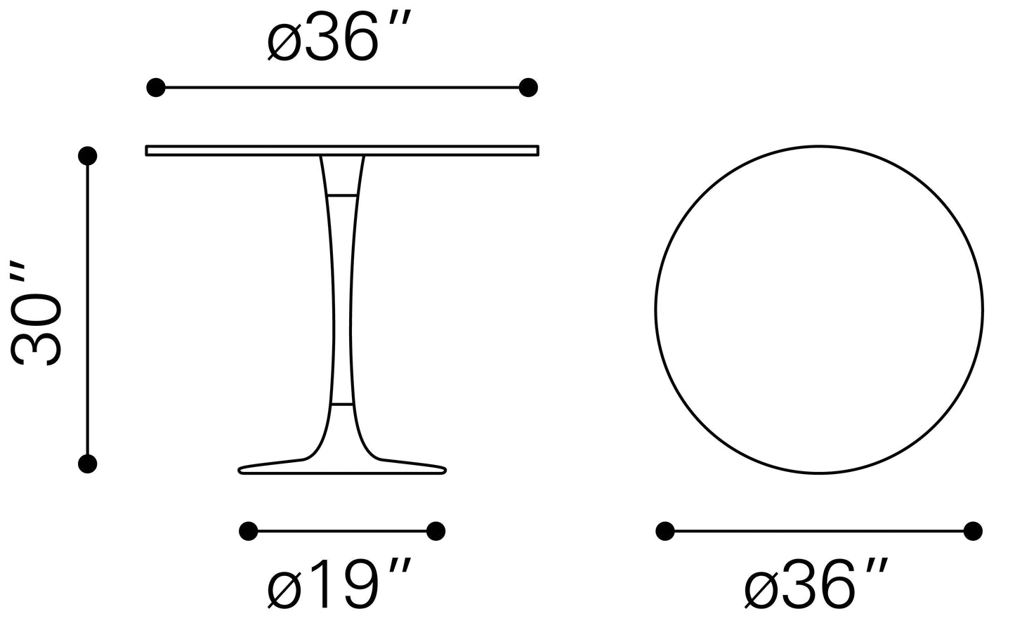 Montreal Dining Table Dark Brown