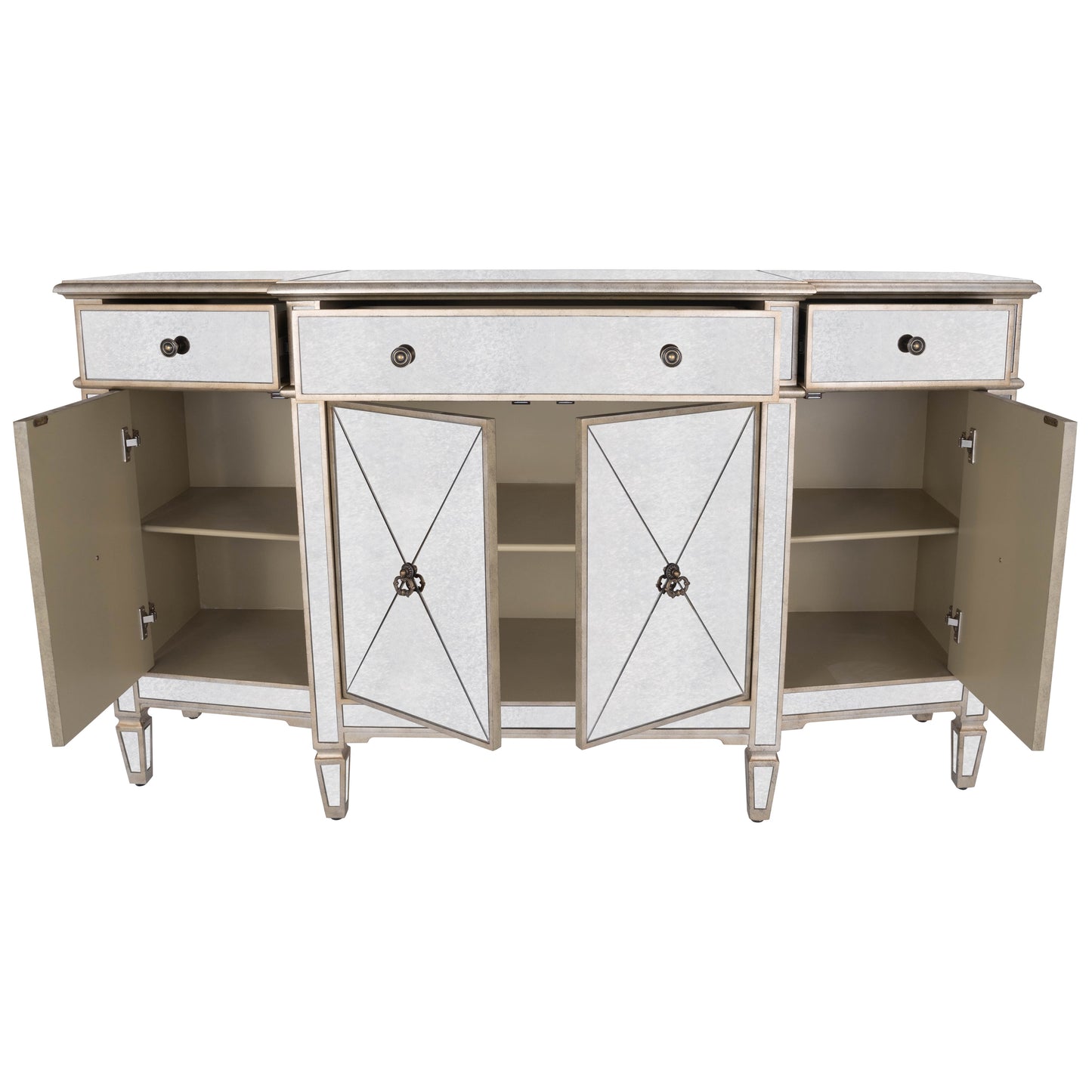 Celeste Mirrored 68" Buffet in Silver  2614146