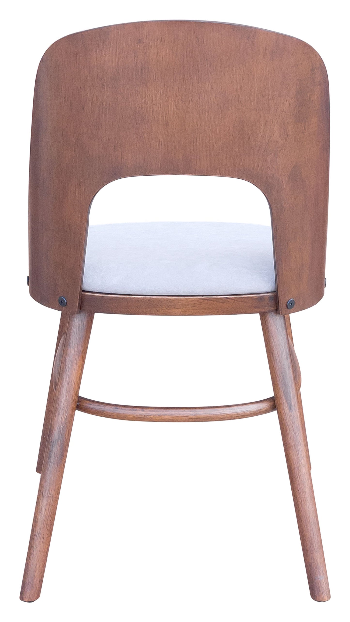 Iago Dining Chair (Set of 2) Light Gray & Walnut