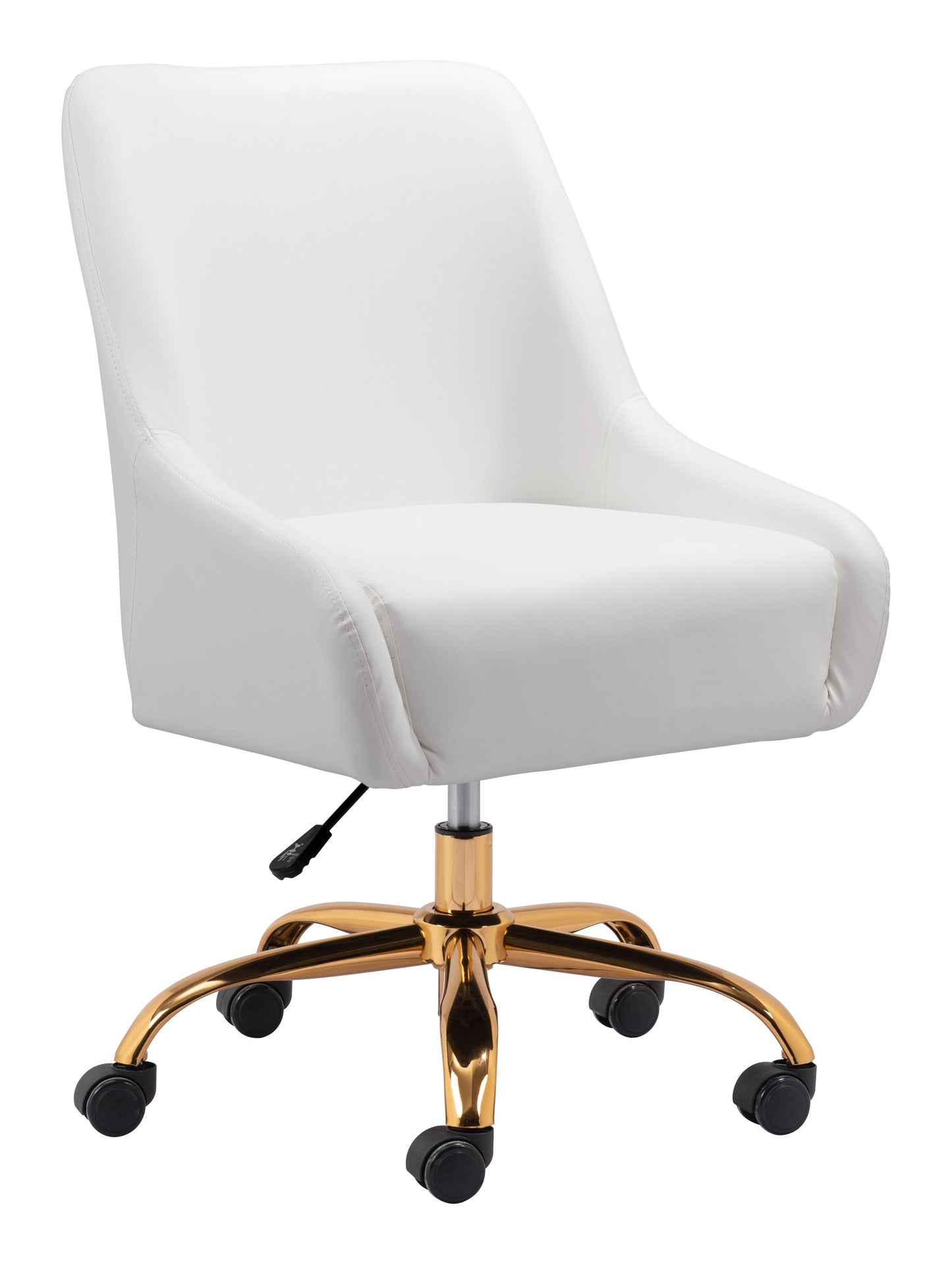 Madelaine Office Chair White & Gold