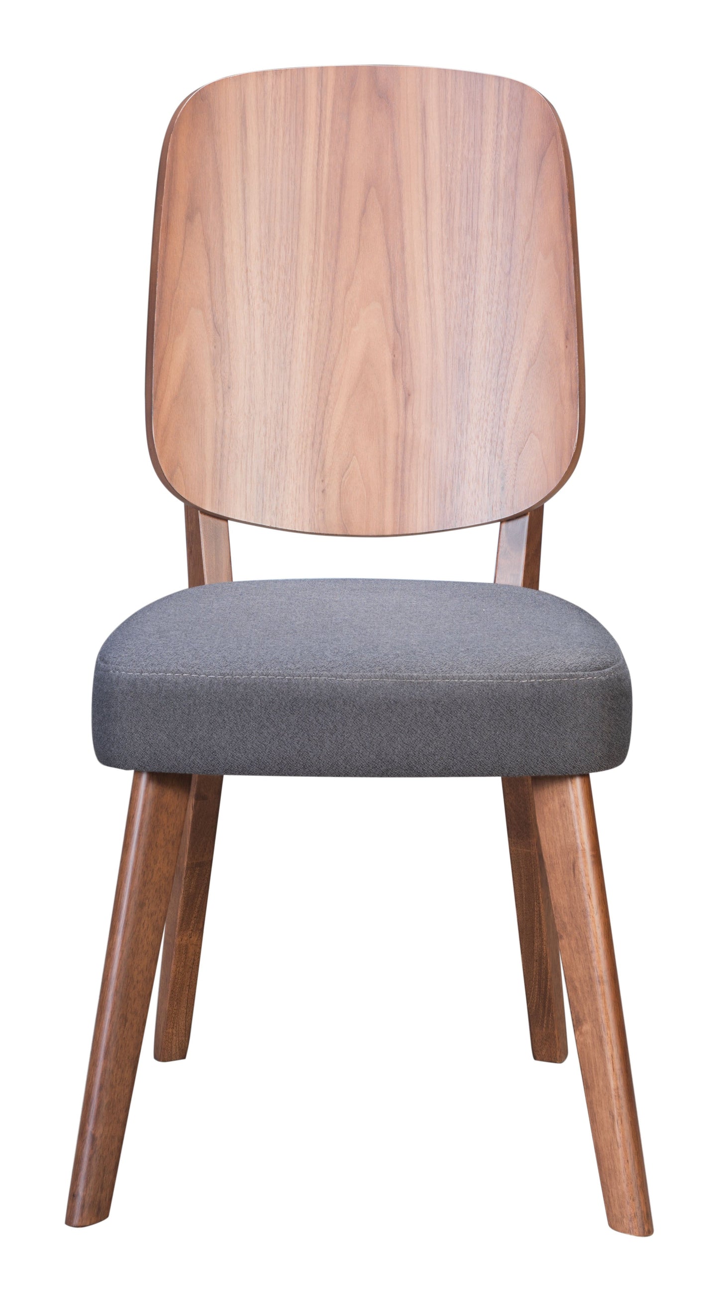 Alberta Dining Chair (Set of 2) Walnut & Dark Gray