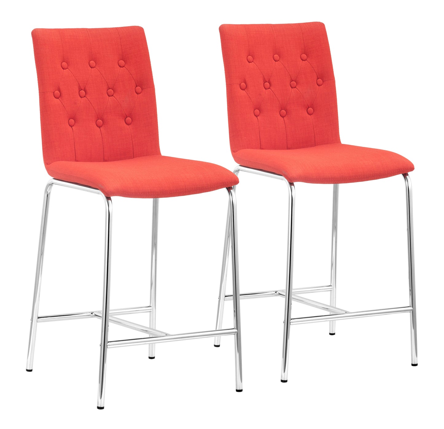 Uppsala Counter Stool (Set of 2) Tangerine