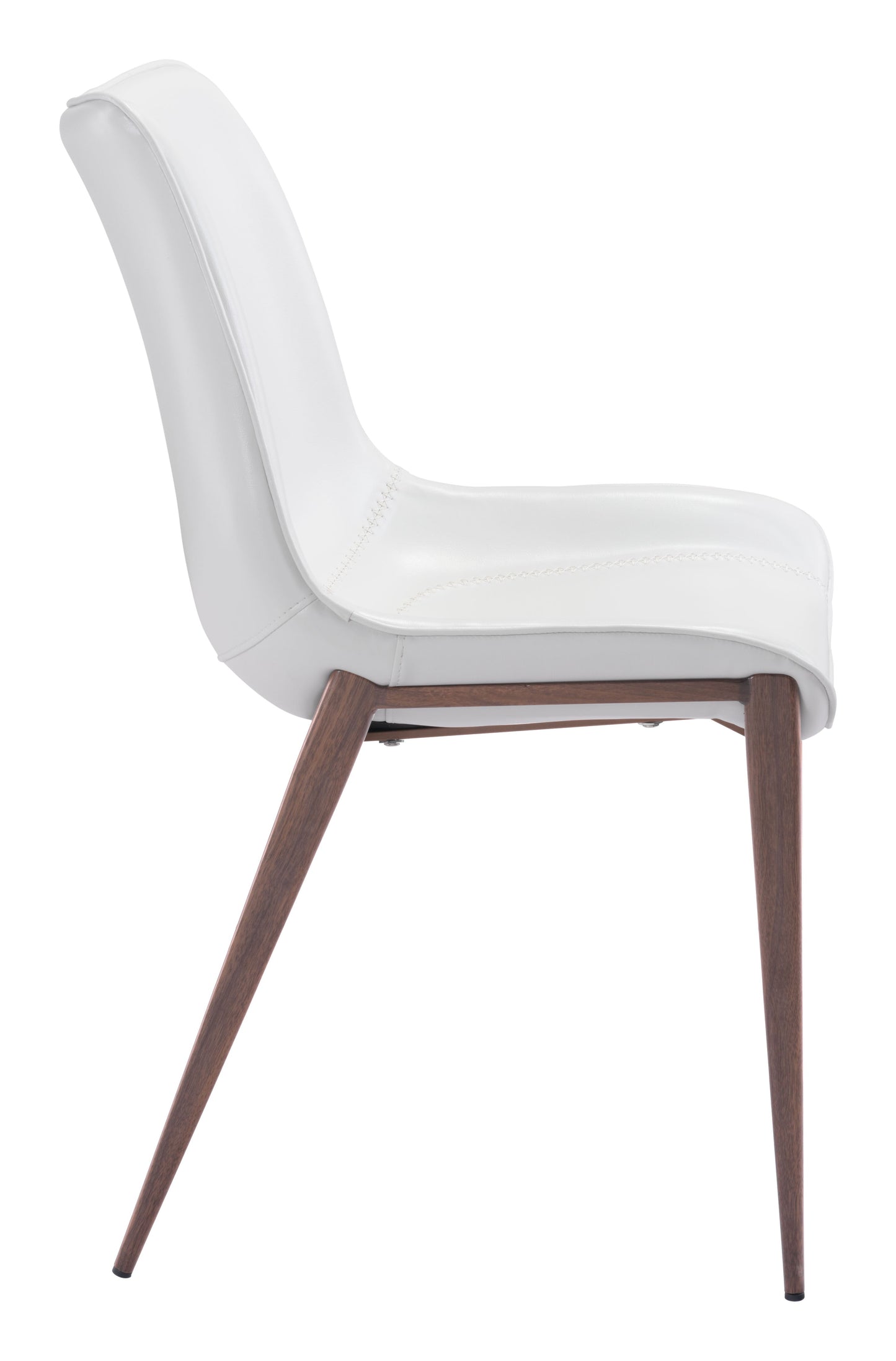 Magnus Dining Chair (Set of 2) White & Walnut