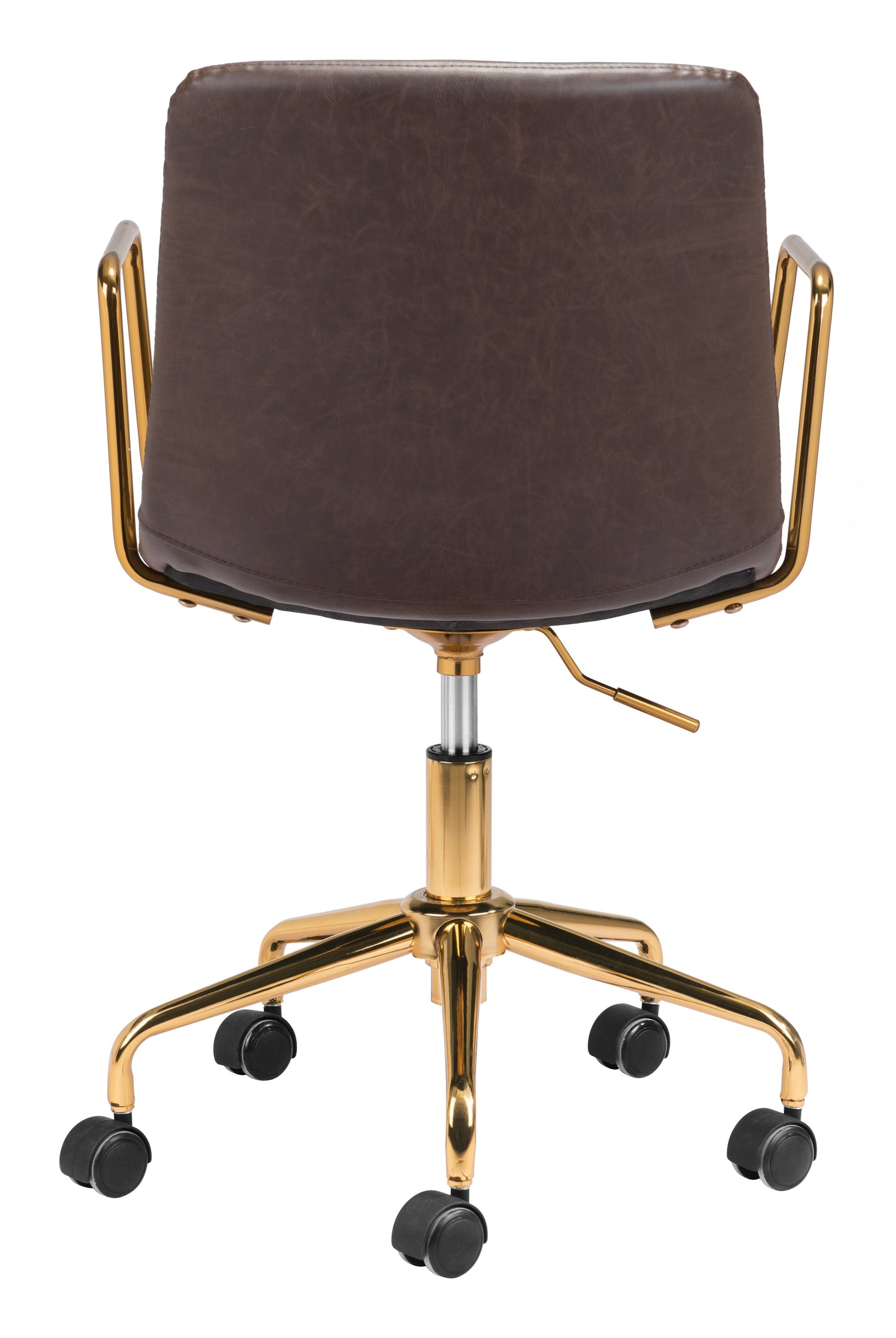 Eric Office Chair Brown & Gold