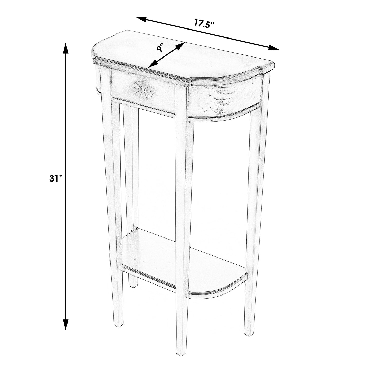 Wendell Console Table in Gray  3009247