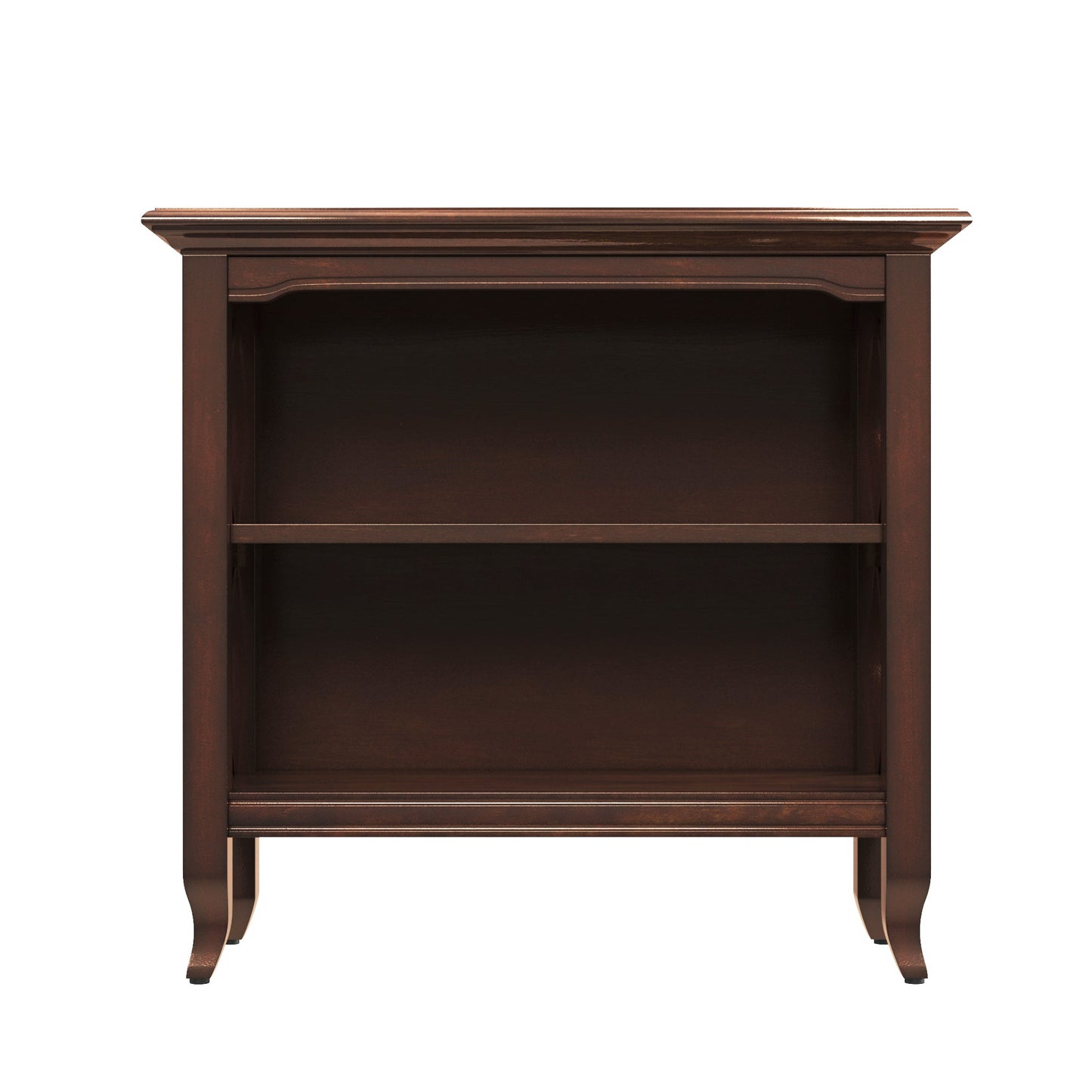 Newport 32"W 2 Shelf Bookcase in Medium Brown  3044024