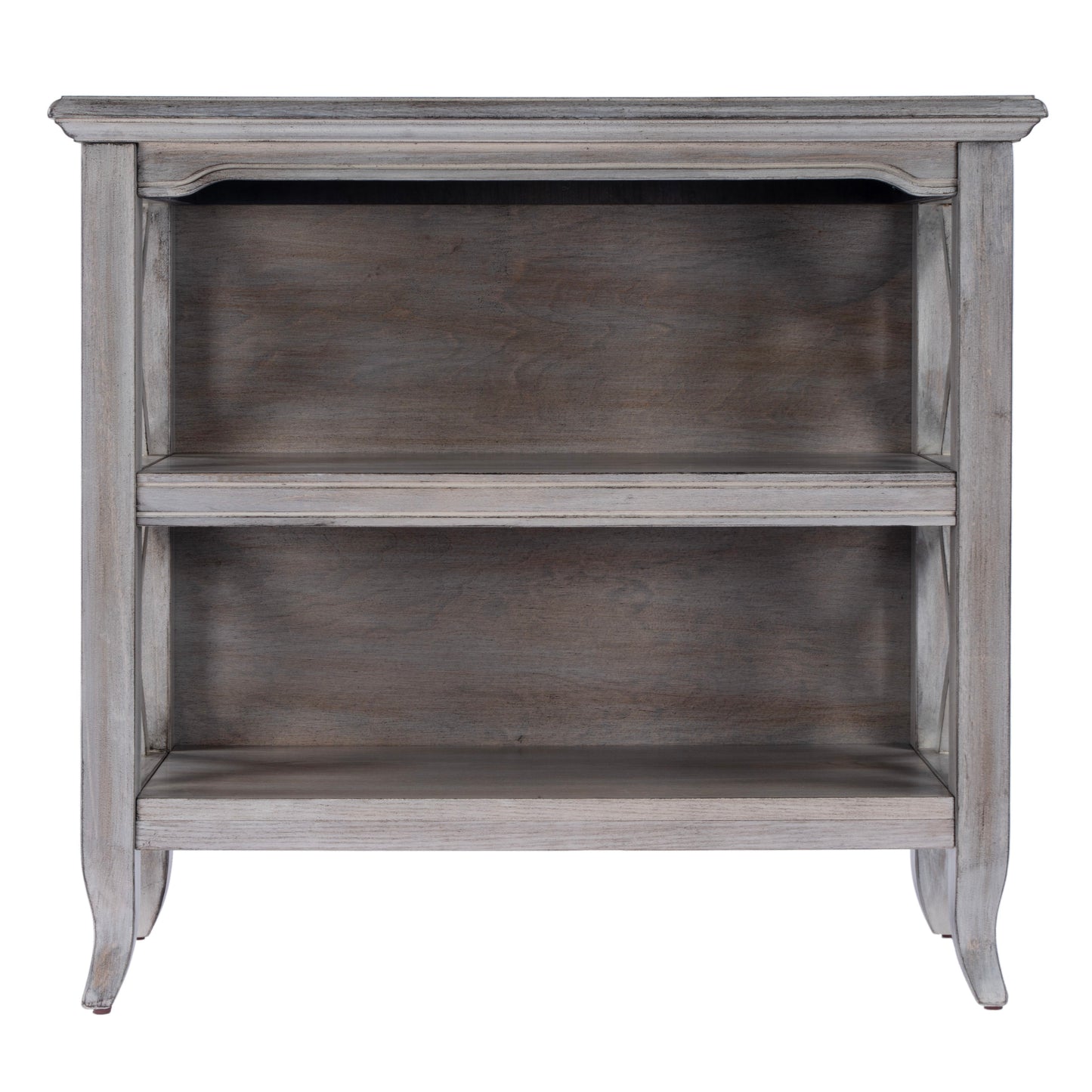 Newport 32"W 2 Shelf Bookcase in Gray  3044247