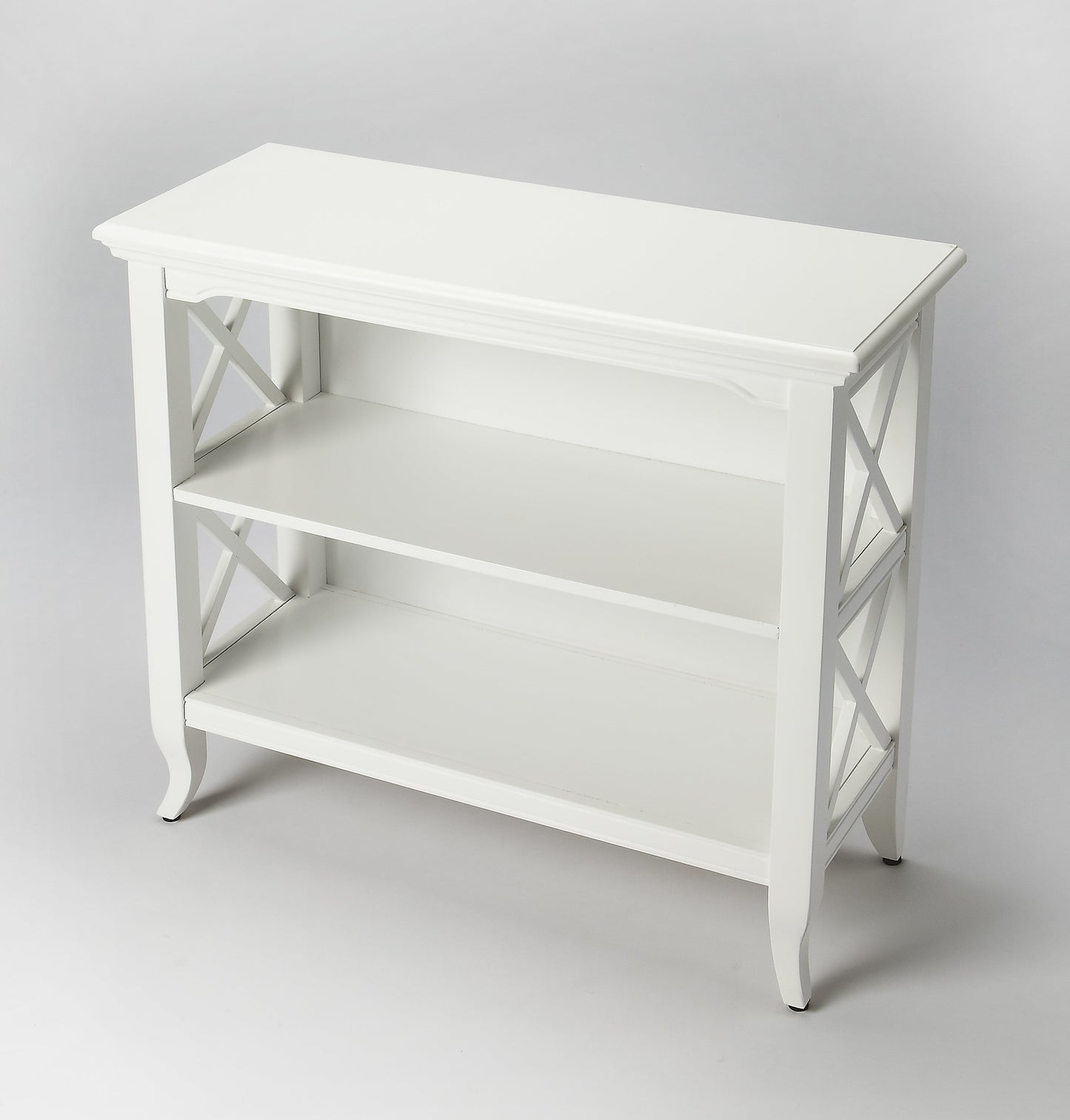 Newport 32"W 2 Shelf Bookcase in White  3044304