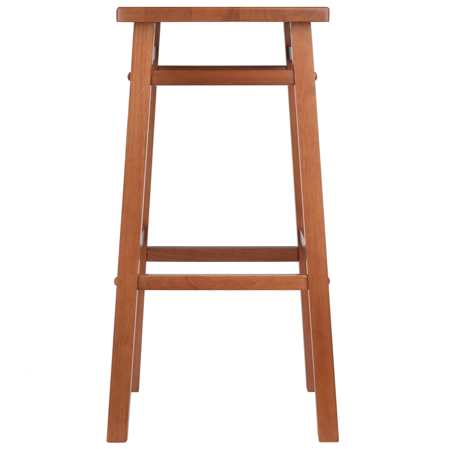 Carter Square Seat Bar Stool, Teak