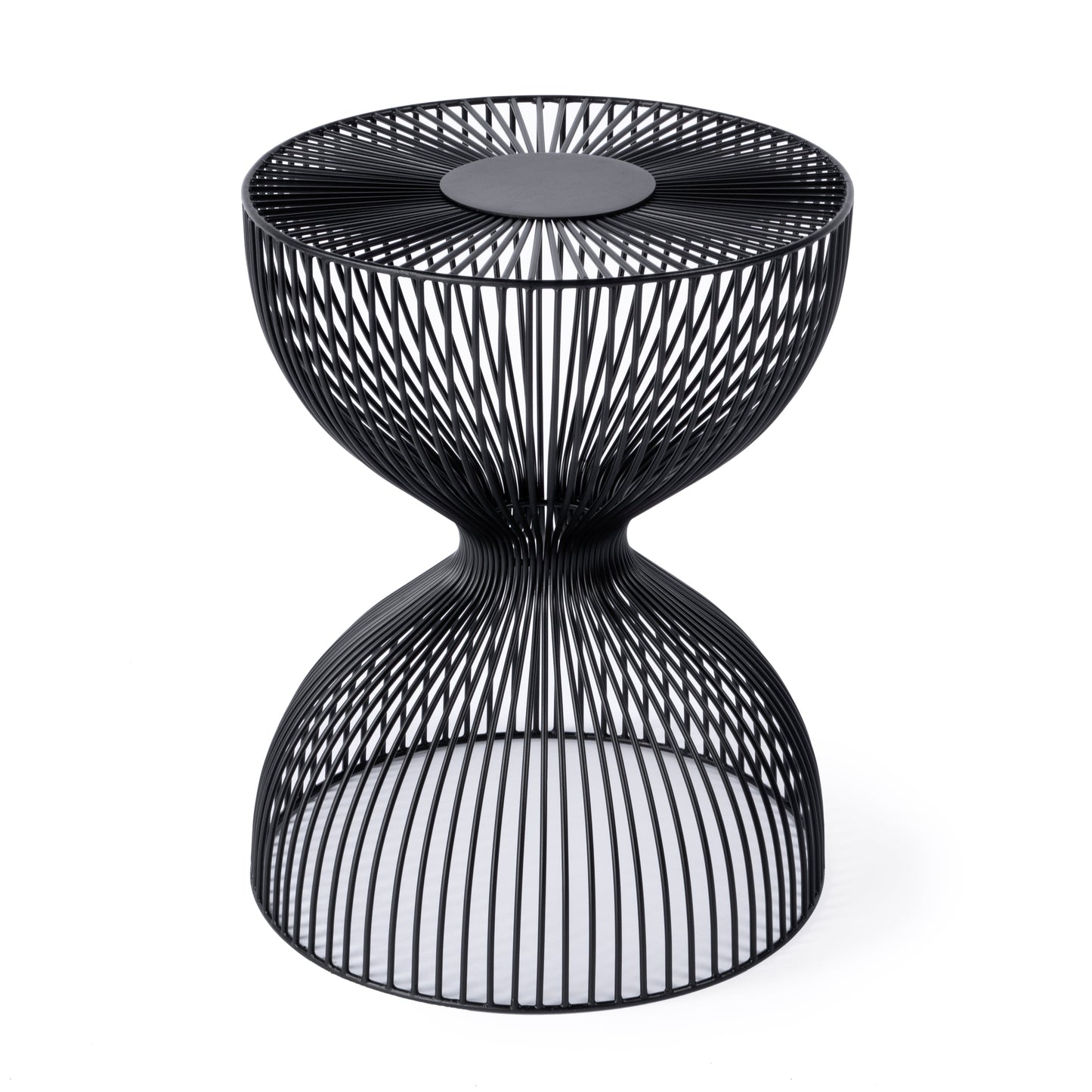 Nicola Outdoor Metal Side Table in Black  3318437