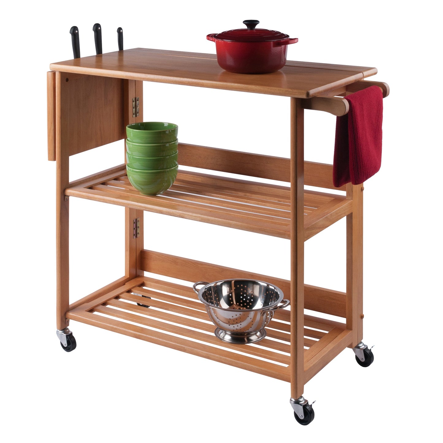 Radley Kitchen Cart, Foldable, Light Oak