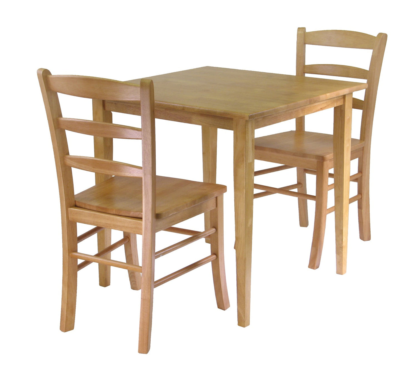 Groveland 3-Pc Dining Table with Ladder-back Chairs, Light Oak