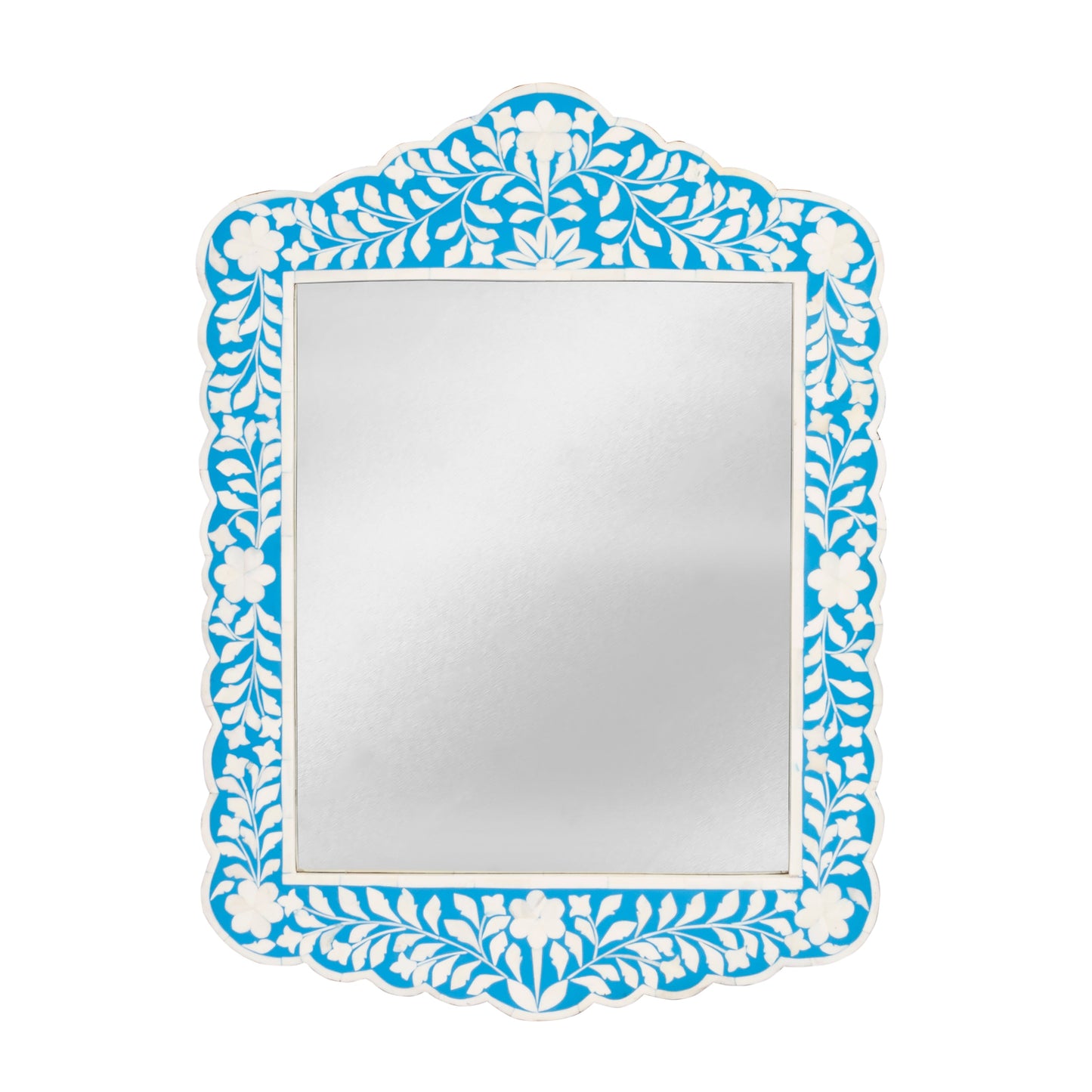 Vivienne Bone Inlay Wall Mirrored in Sky Blue  3451319