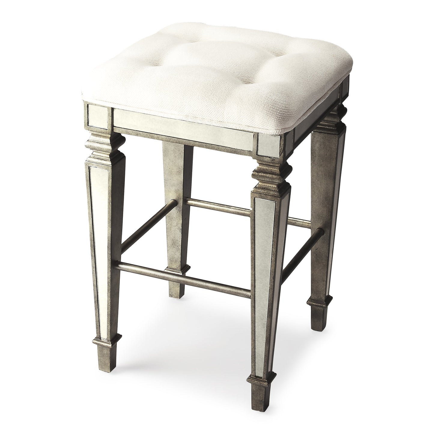 Celeste Mirrored 30" Bar Stool in Silver  3505146