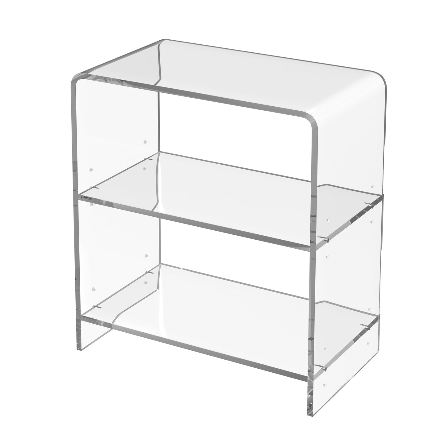 Crystal Clear 2 Shelf Acrylic Bookcase in Clear  3611335