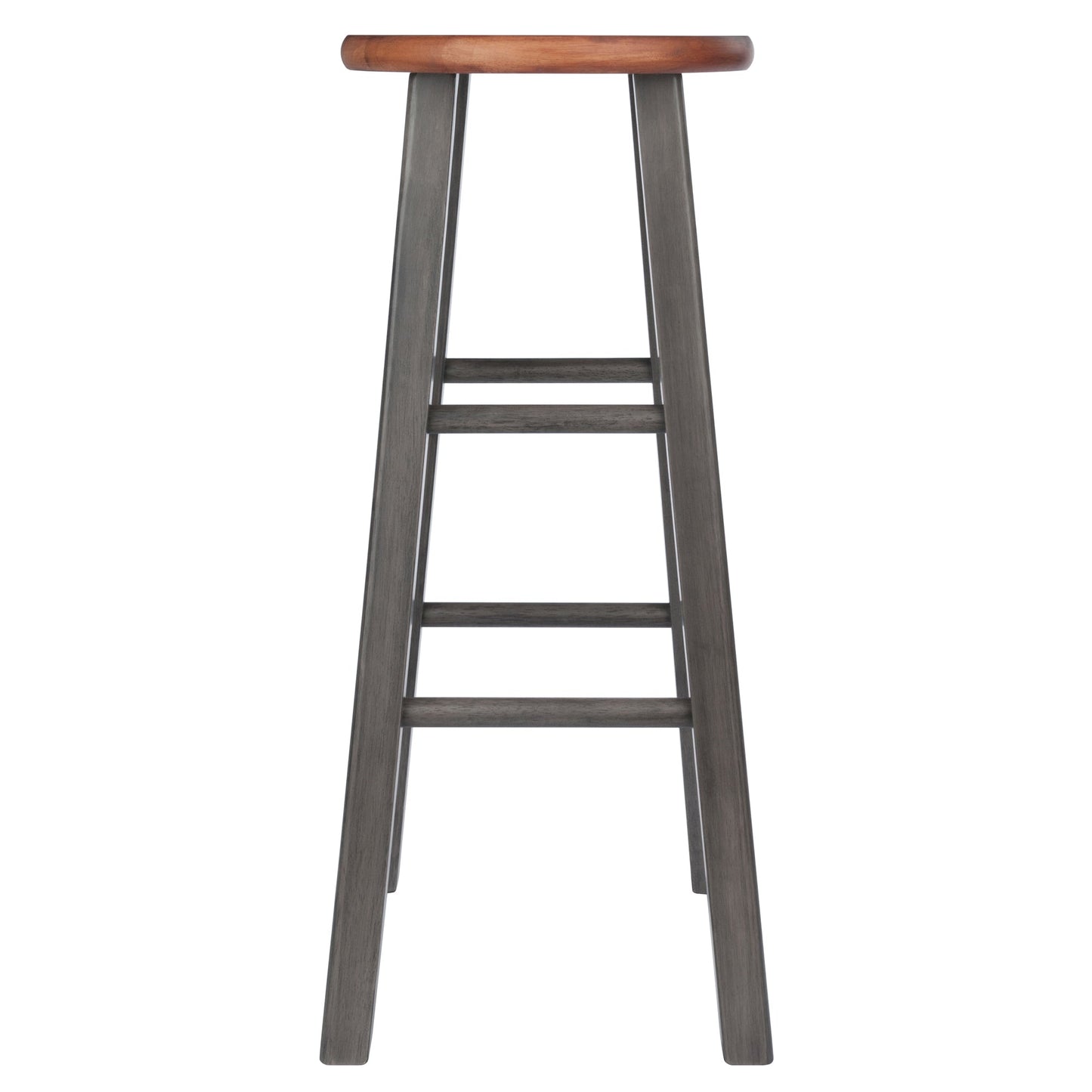 Ivy Bar Stool, Rustic Teak and Gray