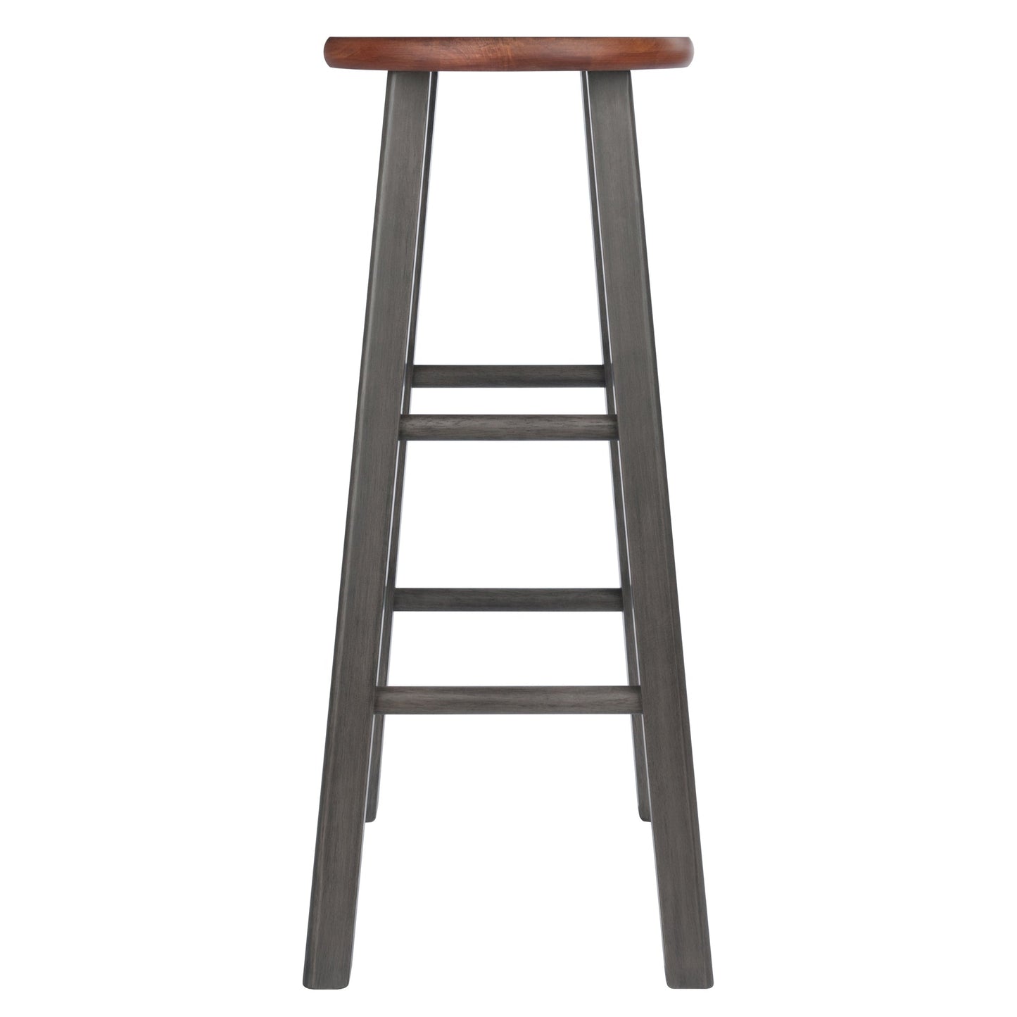 Ivy Bar Stool, Rustic Teak and Gray