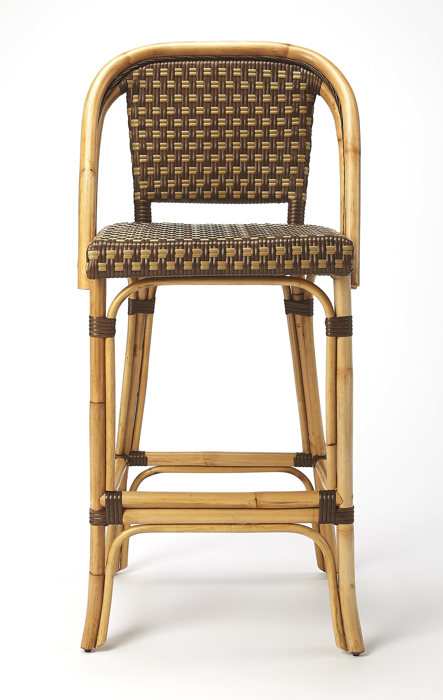 Lila Rattan 28" Bar Stool in Medium Brown  3715354