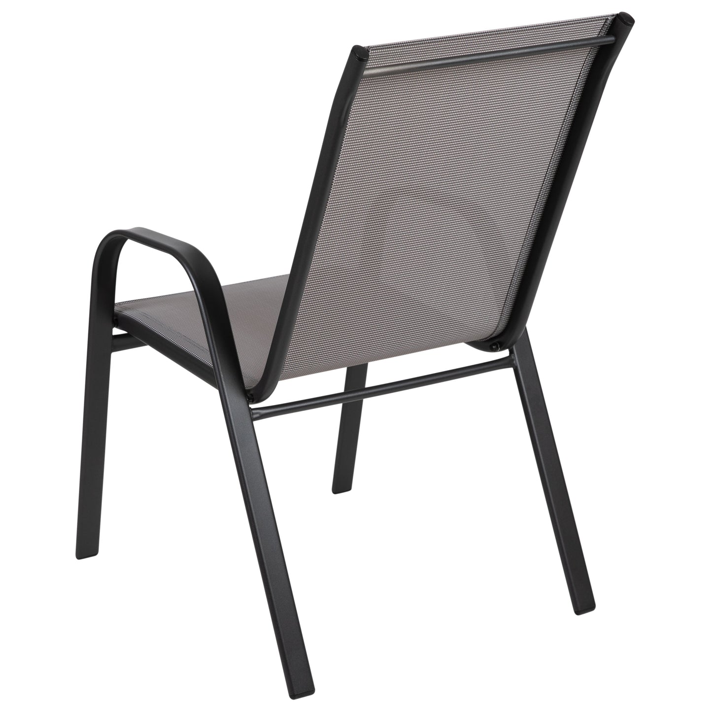 4PK Gray Patio Stack Chair 4-JJ-303C-G-GG