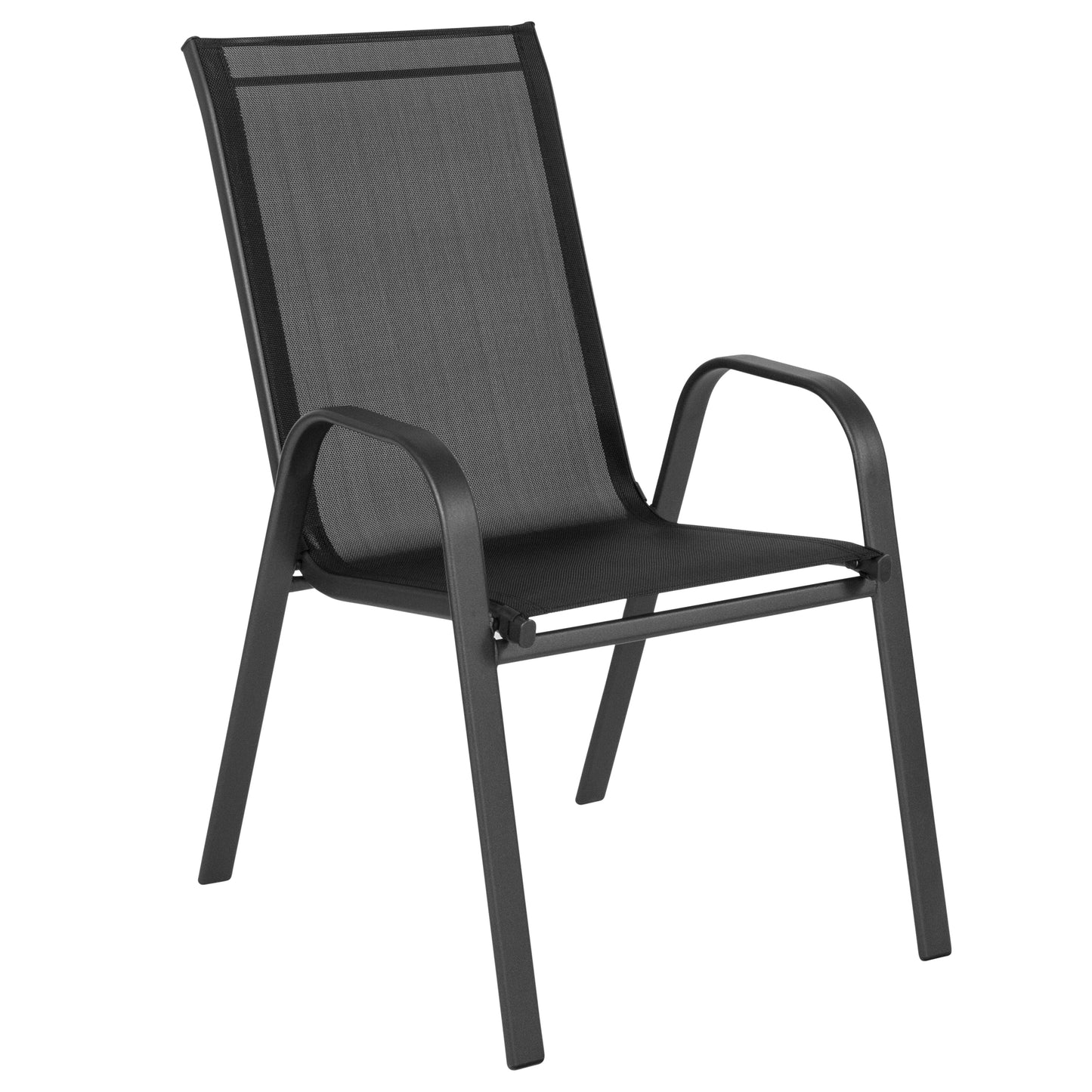 4PK Black Patio Stack Chair 4-JJ-303C-GG