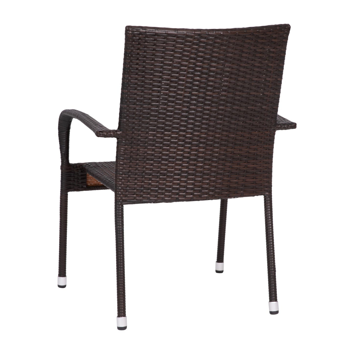 4PK Espresso Patio Armchairs 4-TW-3WBE073-ESP-GG