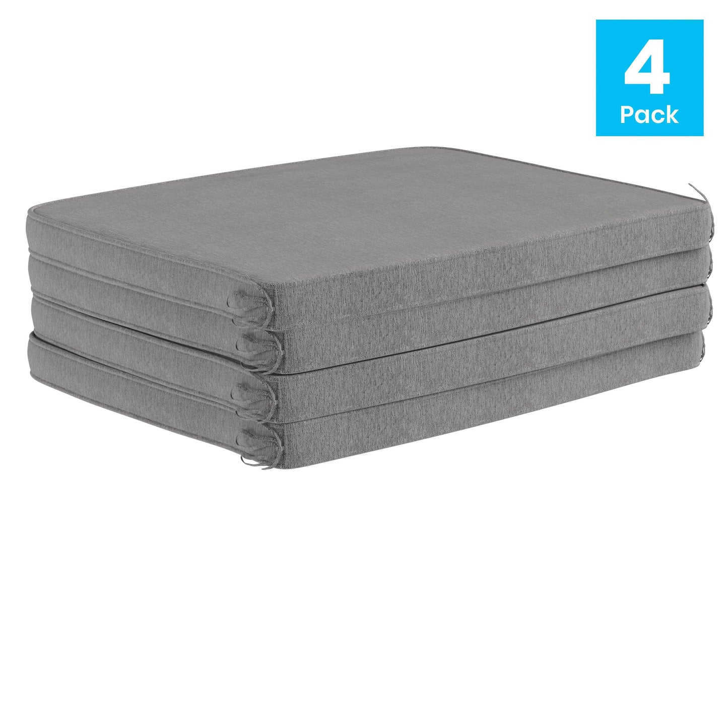 2 PK Gray Tieback Cushions 4-TW-3WCU001-GY-GG