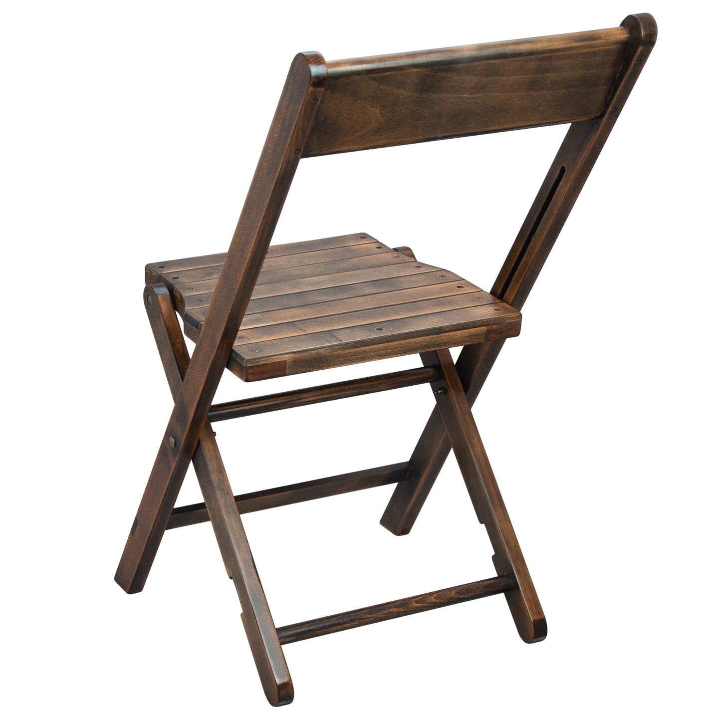 Slat Wood Folding Chair Black 4-WFC-SLAT-AB-GG